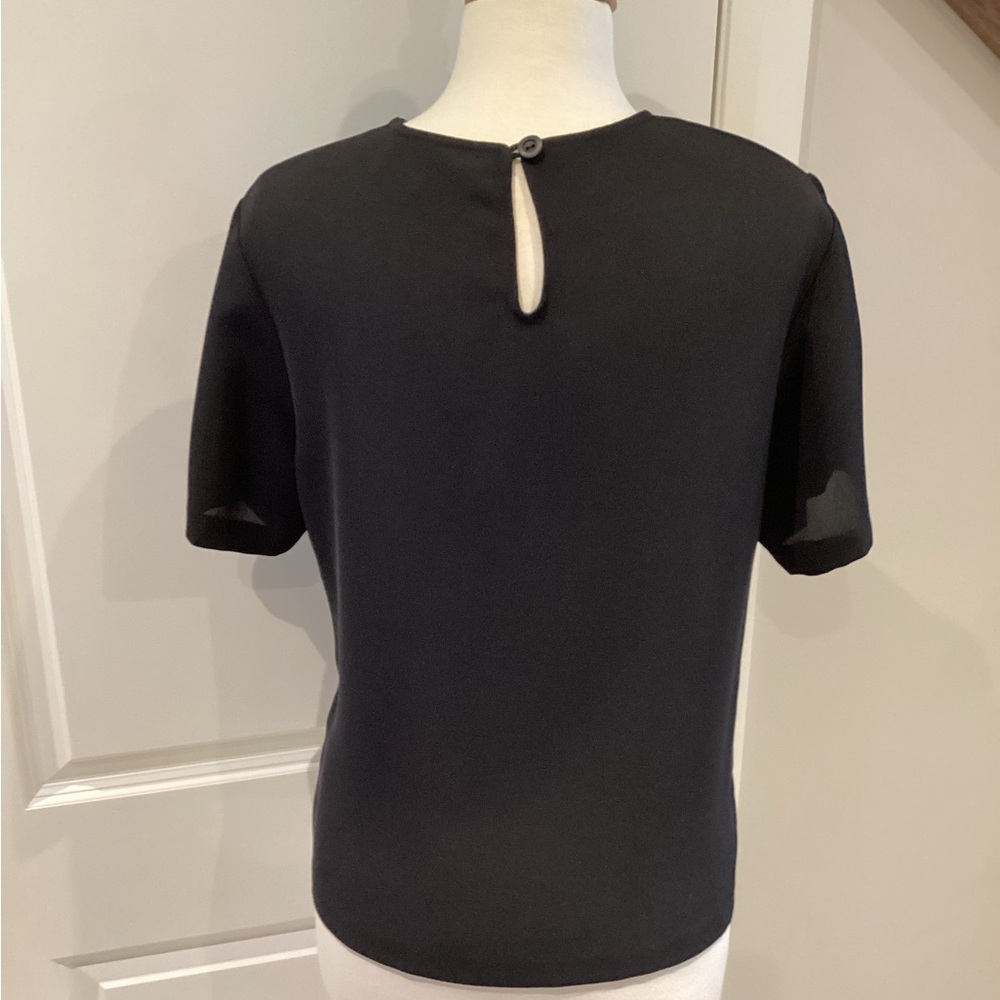 Relaxed Black Short Sleeve Boxy Tee - Picture 3 of 5